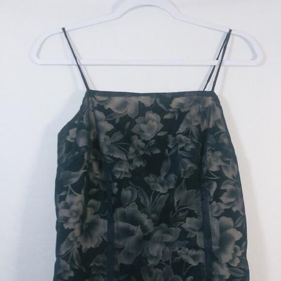 Alyn Paige Vintage Blue Dress Velour Floral Pattern Size 7/8 - Picture 3 of 9